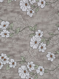 KLOTTHE Grey Printed Pure Cotton 400TC Single Dipasang Cadar & 1 Sarung Bantal