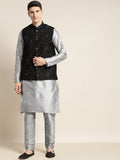 SOJANYA Mandarin Collar Regular Kurta With Pyjamas & Nehru Jacket