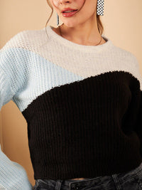 STREET 9 Colourblocked Acrylic Pullover