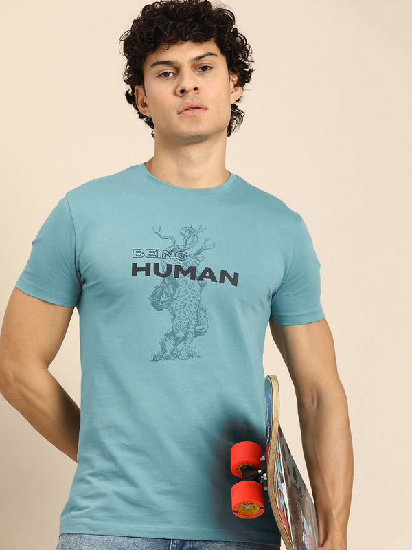 Being Human Pure Cotton Graphic Printed Casual T-shirt