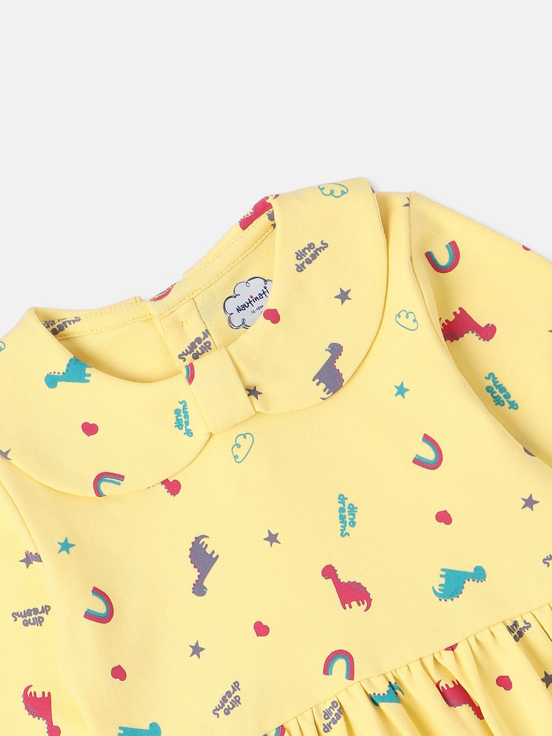 Nauti Nati Print Peter Pan Collar Fit & Flare Dress