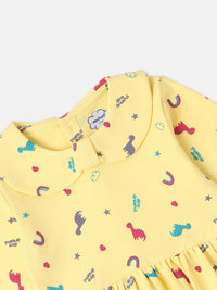 Nauti Nati Print Peter Pan Collar Fit & Flare Dress