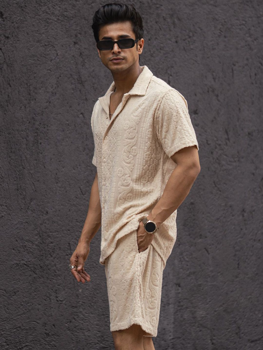 Powerlook Self Designed Shirt With Shorts Co-Ords