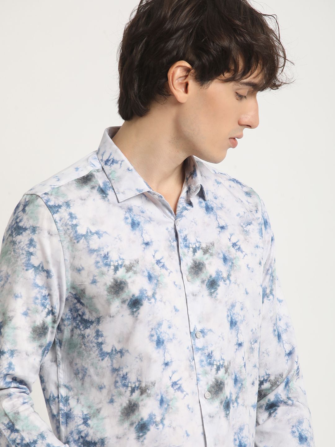 THE BEAR HOUSE Men's Printed Slim Fit Casual Shirt