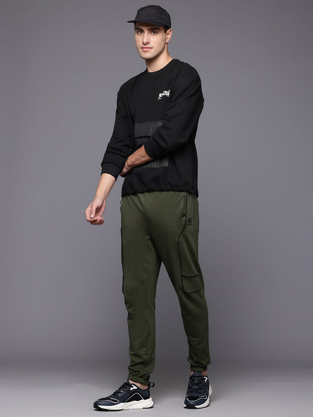HRX by Hrithik Roshan Round Neck Pullover Toggle Hem Sweatshirt
