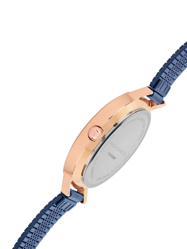 French Connection Women Embellished Dial & Stainless Steel Straps Analogue Watch FCN00065F