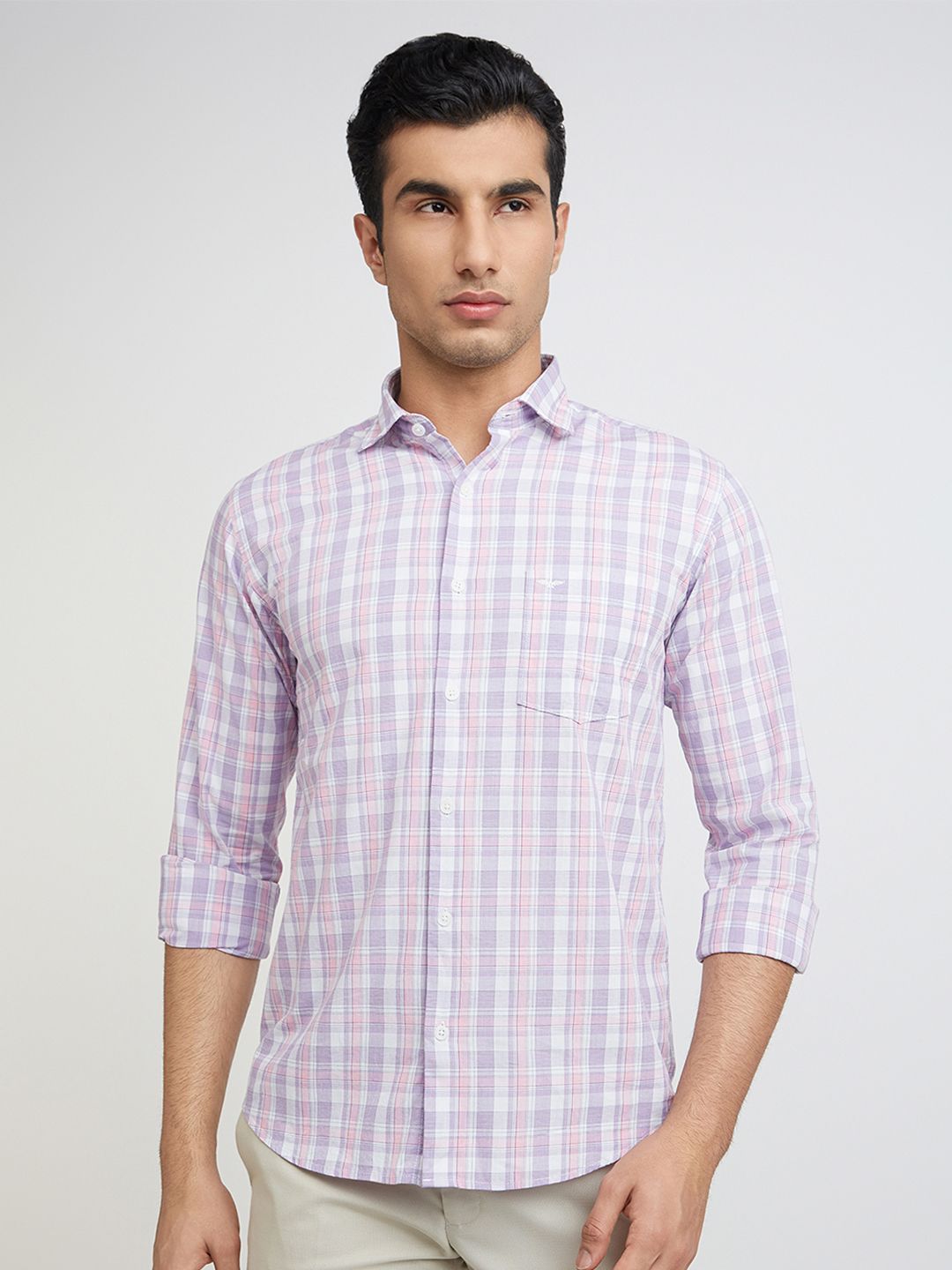 Park Avenue Slim Fit Checked Pure Cotton Casual Shirt