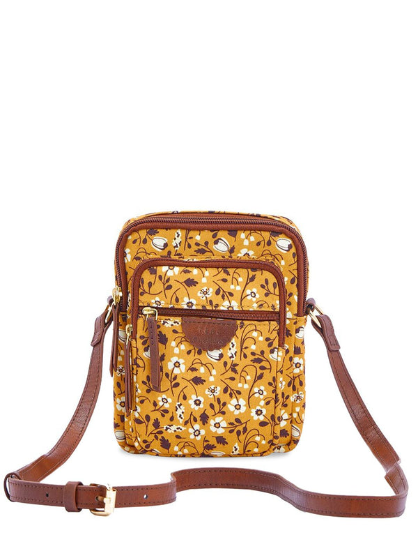 TEAL BY CHUMBAK Floral Printed Structured Sling Bag