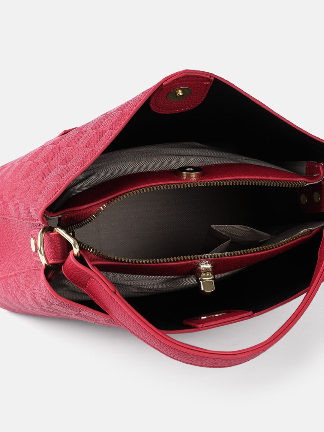 all about you Geometric Textured Structured Handheld Bag