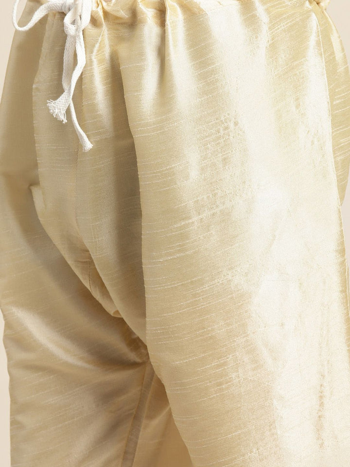 SOJANYA Men Gold-Toned Ethnic Motifs Kurta with Churidar