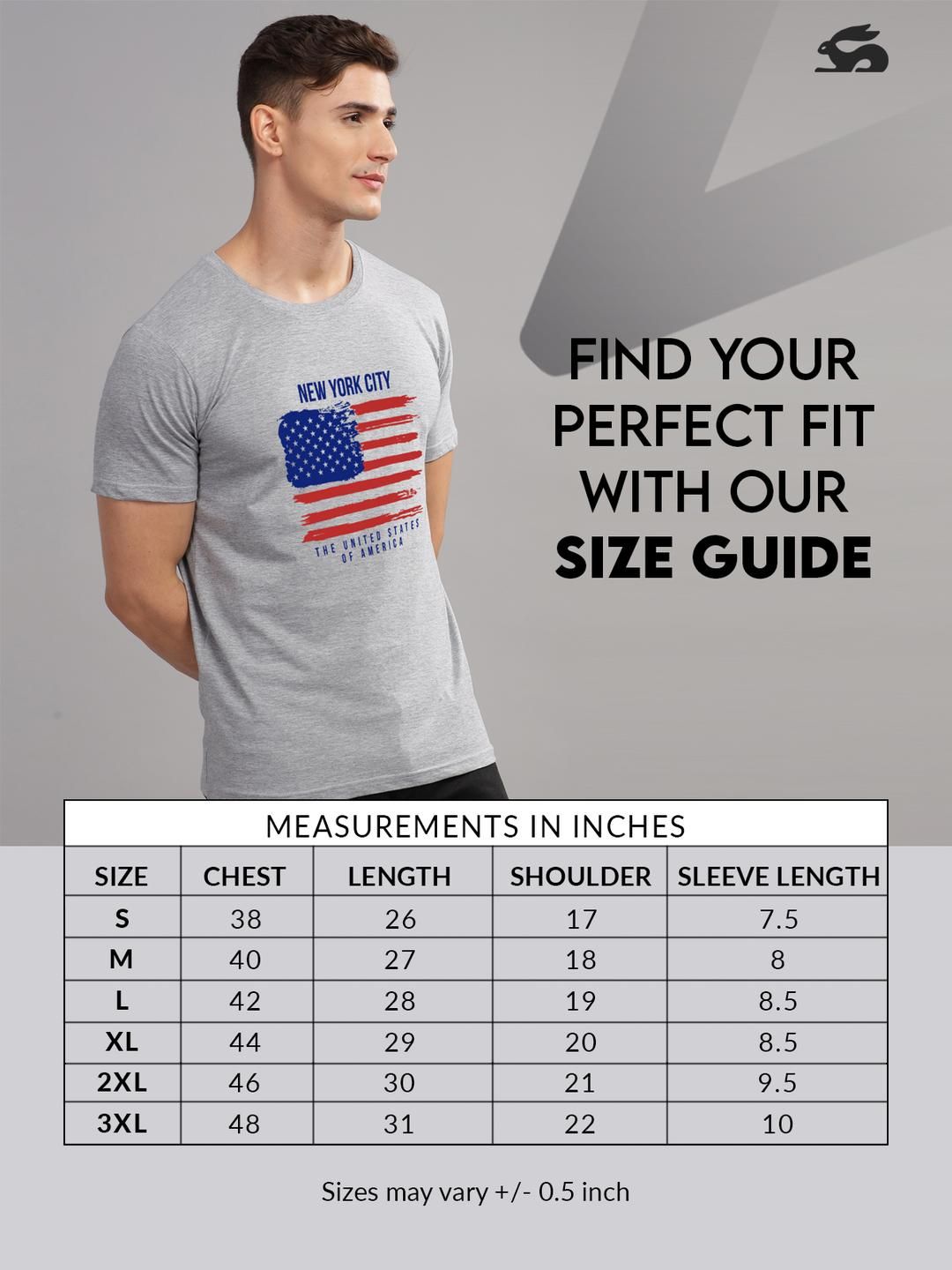 ADRO Men Grey Melange Tshirts