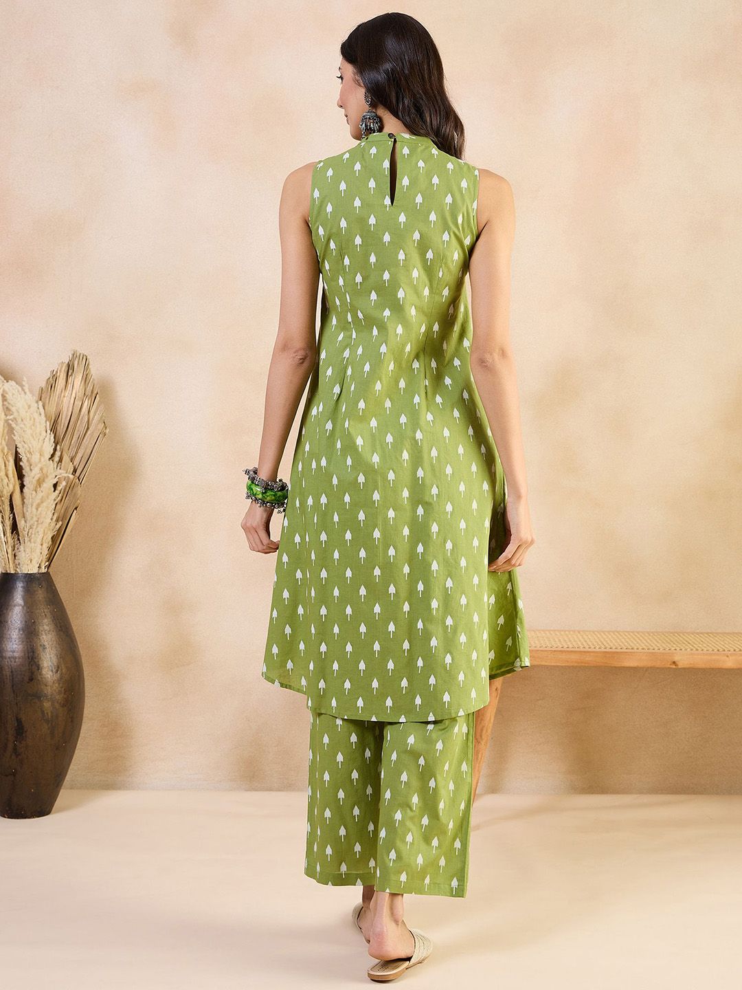 Anouk Printed Pure Cotton Kurta With Palazzo