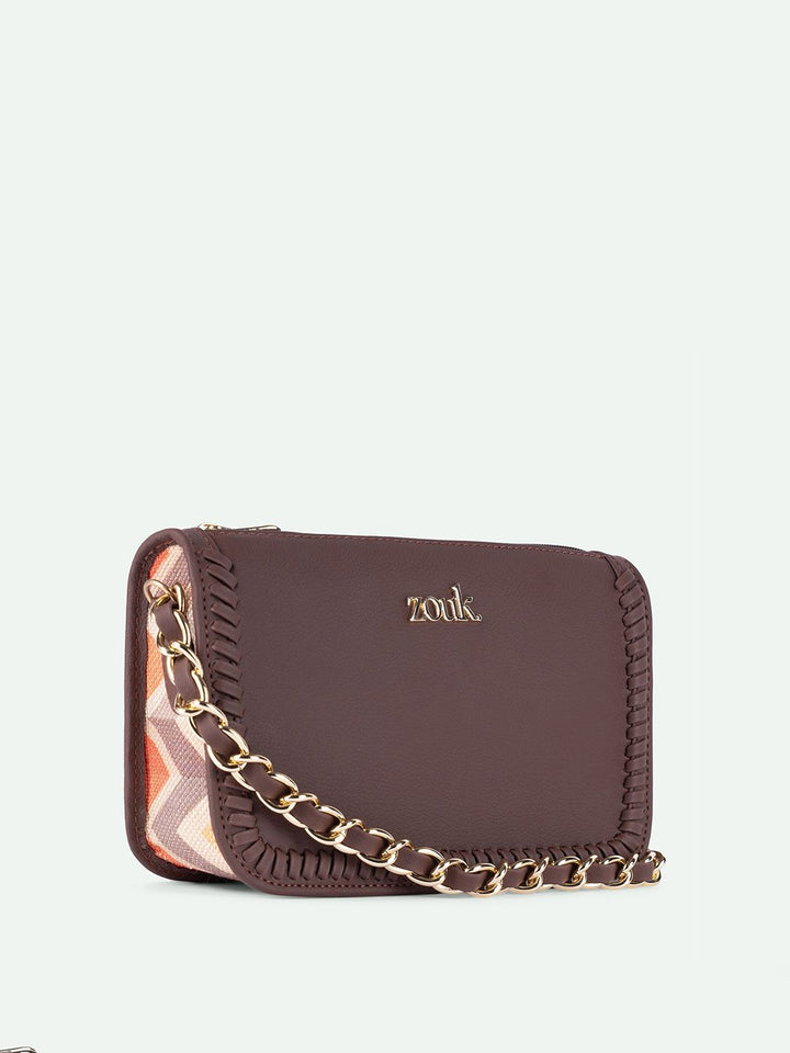 ZOUK Women Solid Structured Sling Bag
