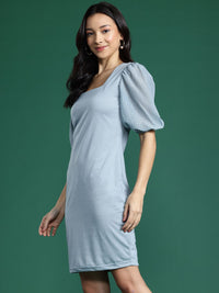 DressBerry Puff Sleeves Sheath Dress