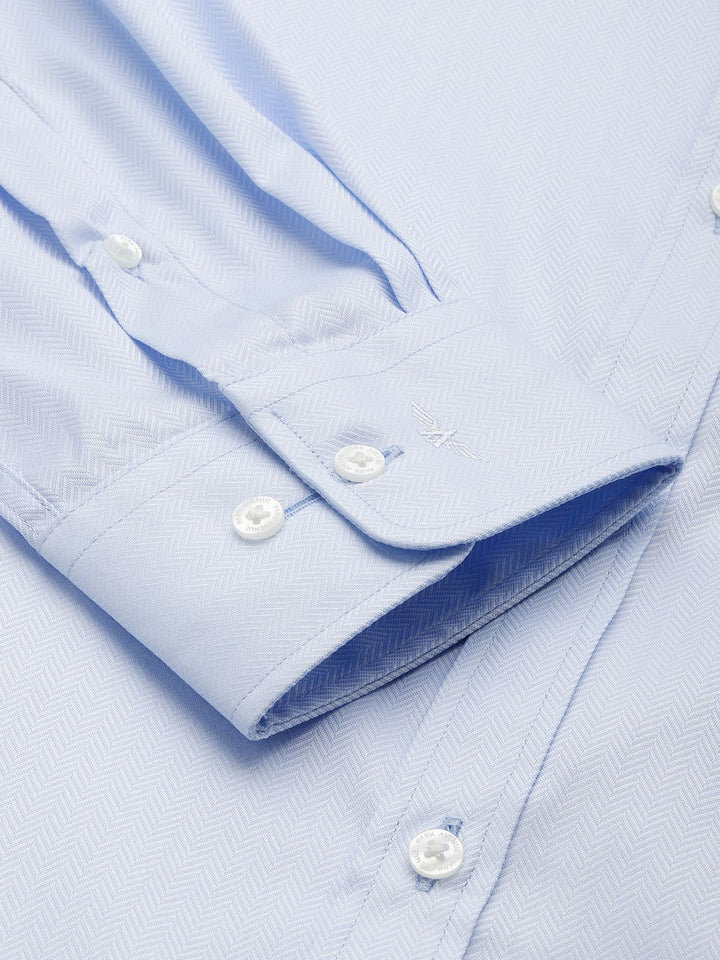 Park Avenue Slim Fit Geometric Self Designed Formal Shirt
