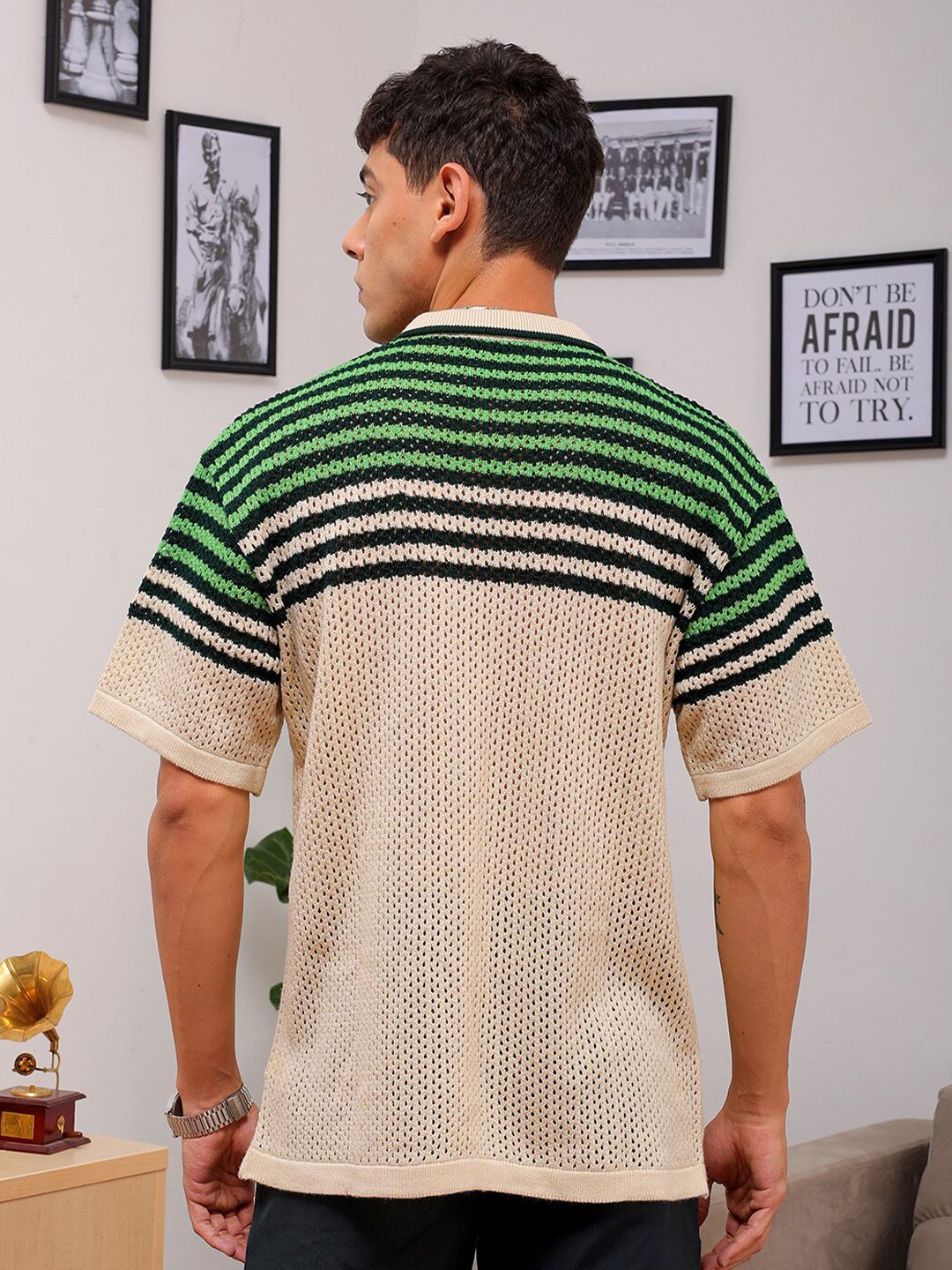 The Indian Garage Co Striped Spread Collar Relaxed Fit Shirt