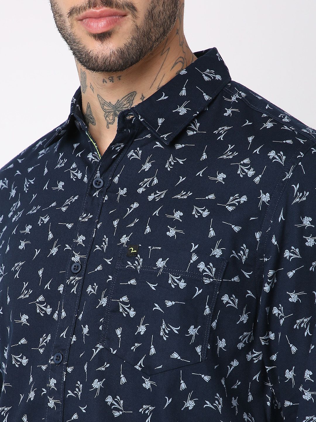 SPYKAR Floral Printed Pure Cotton Casual Shirt