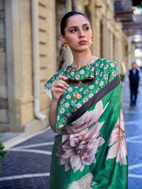 Saree mall Floral Printed Satin Sarees
