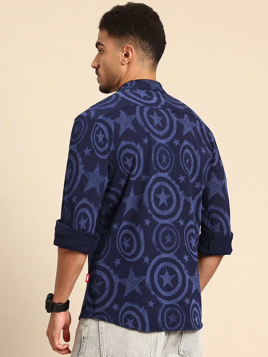 Being Human Marvel Printed Pure Cotton Casual Shirt