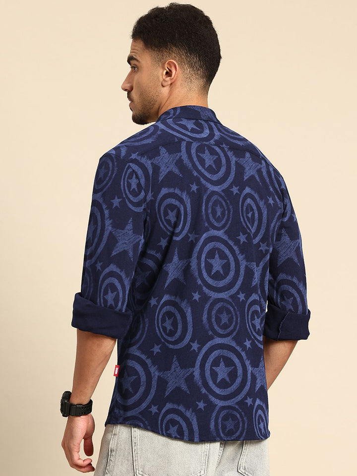 Being Human Marvel Printed Pure Cotton Casual Shirt