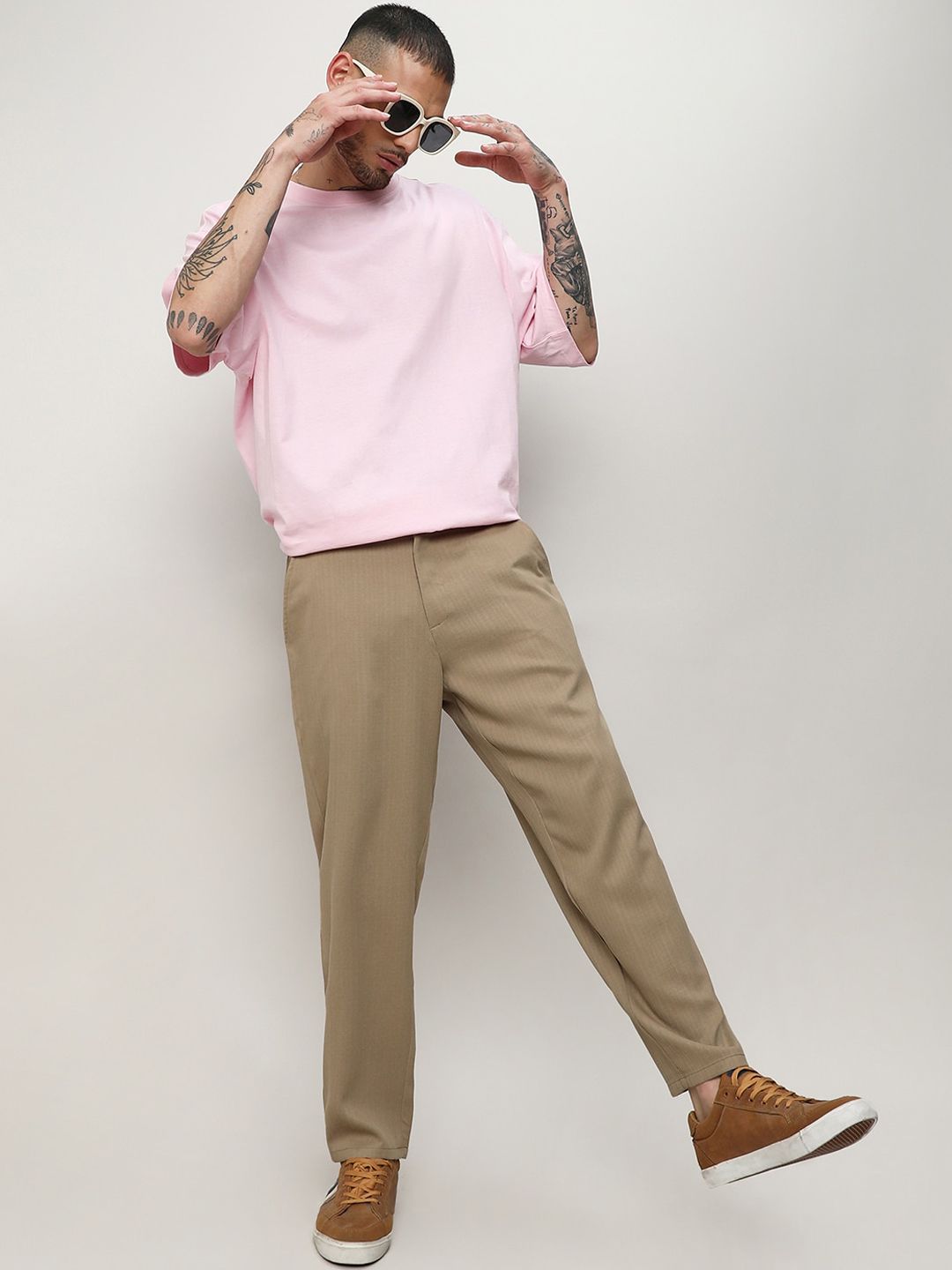 Kampus Sutra Lelaki Santai Mid Rise Rise Easy Wash Cotton Trousers