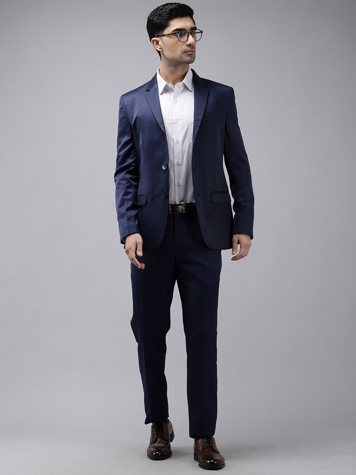 Park Avenue Self Design Single Breasted Super Slim Fit 2-Peice Suit