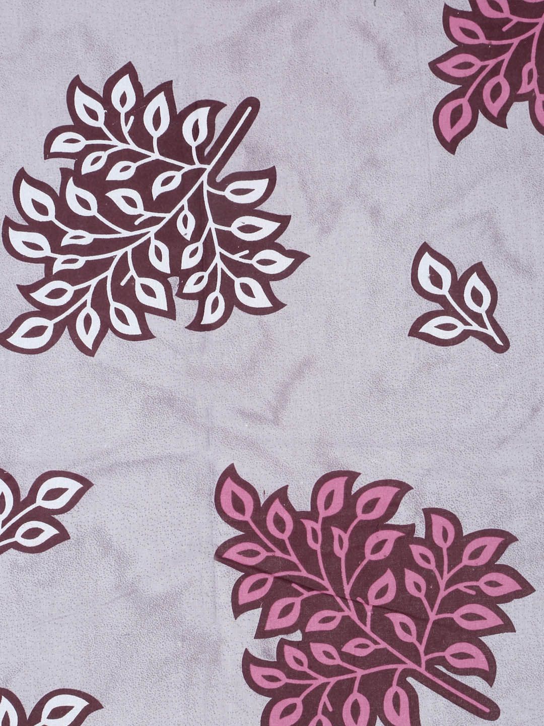 KLOTTHE Purple Floral 400 TC King Bedsheet with 2 Pillow Covers