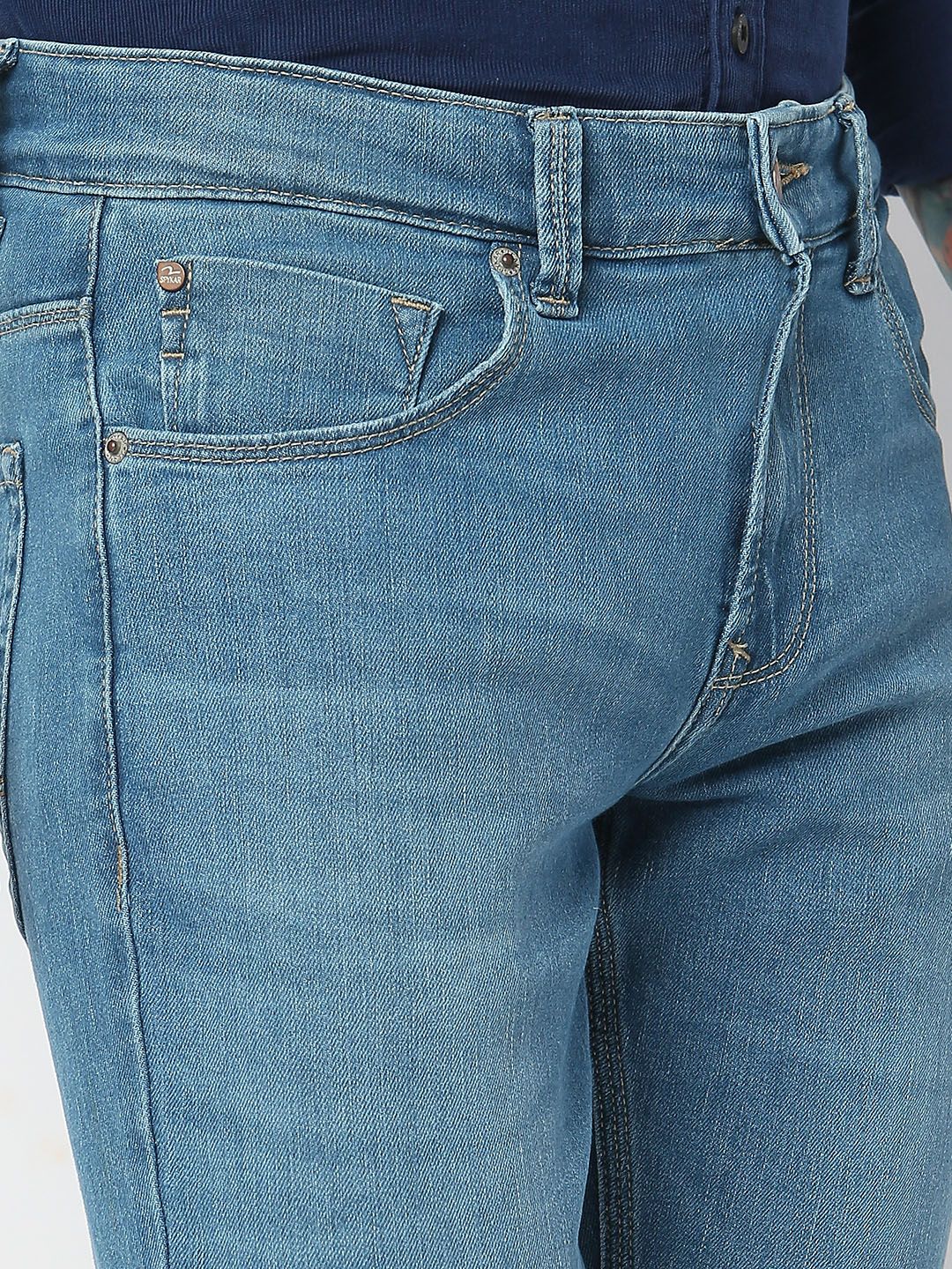 SPYKAR Men Skinny Slim Fit Low-Rise Light Fade Stretchable Jeans