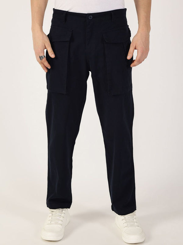 Thomas Scott Men Regular Fit Mid-Rise Smart Cargos Trousers