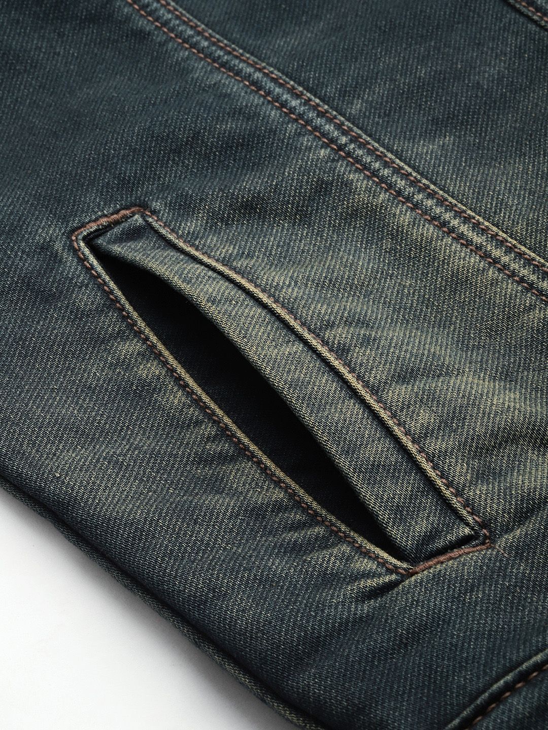 Being Human Washed Denim Jacket with Inner Pockets