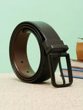 Teakwood Leathers Men Textured Leather Reversible Belt