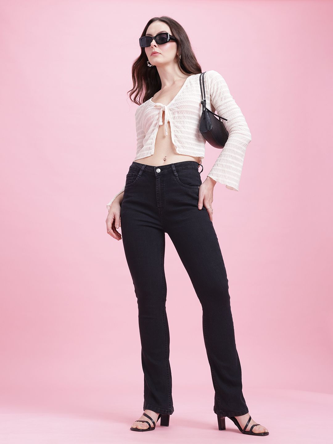 DressBerry Women Bootcut High-Rise Stretchable Jeans
