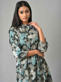 W Floral Midi Cotton Dress
