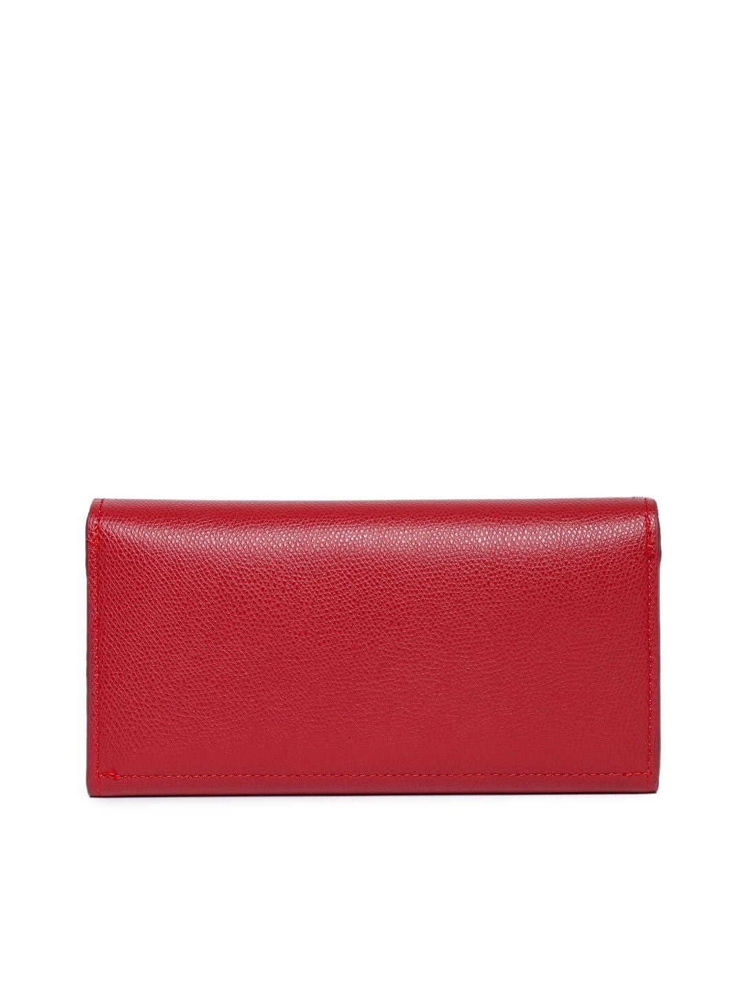 Lino Perros Women Red Solid Three Fold Wallet