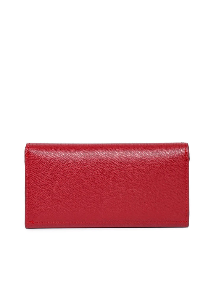 Lino Perros Women Red Solid Three Fold Wallet