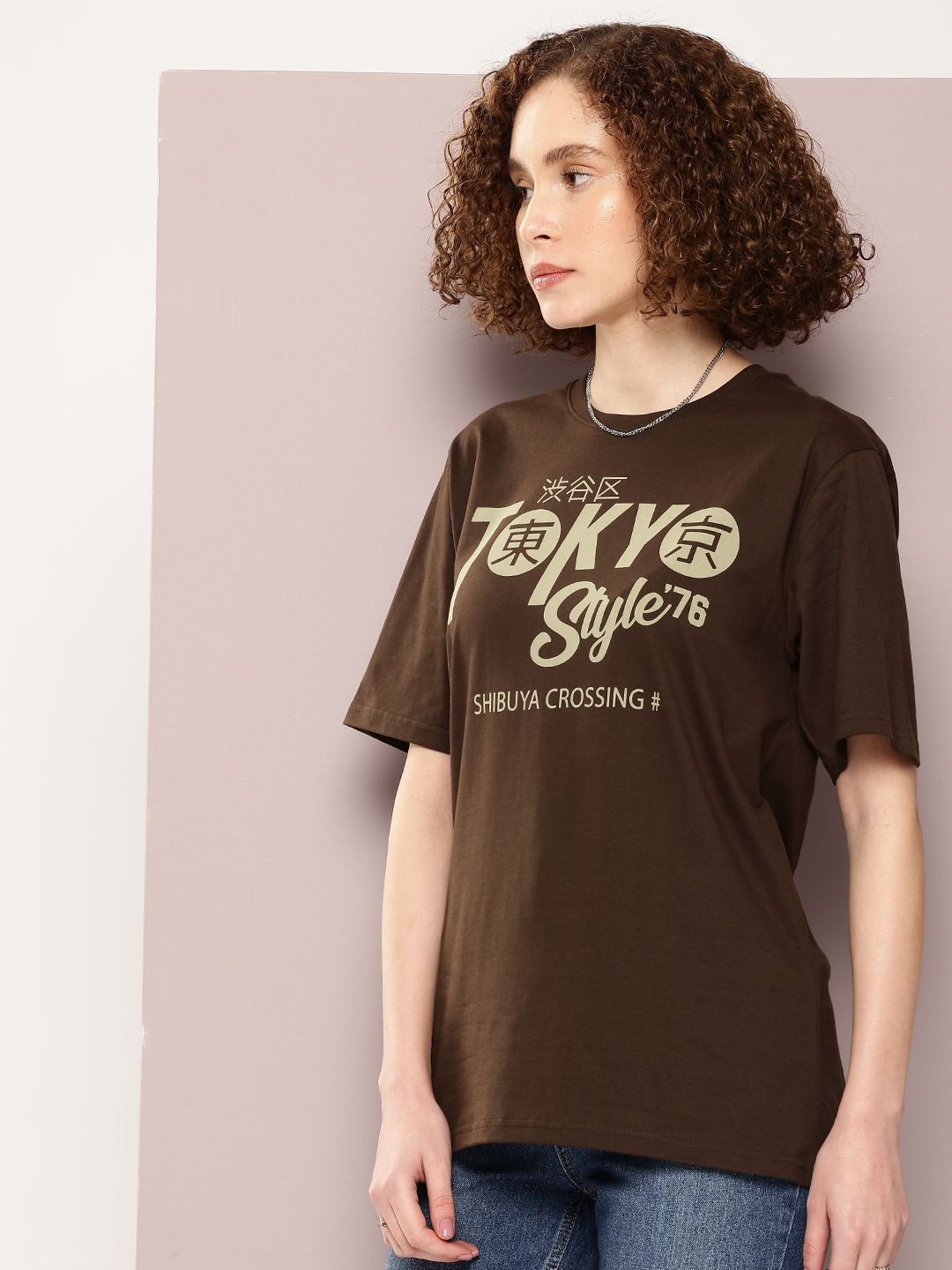 DILLINGER Women Typography Printed Oversized T-shirt
