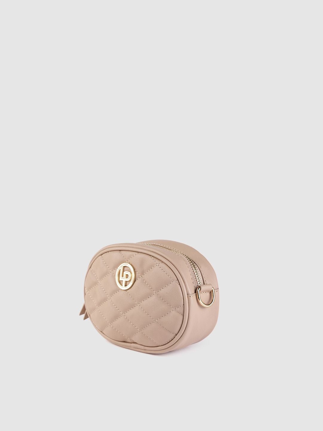 Lino Perros Beige Quilted Sling Bag cum Waist Pouch