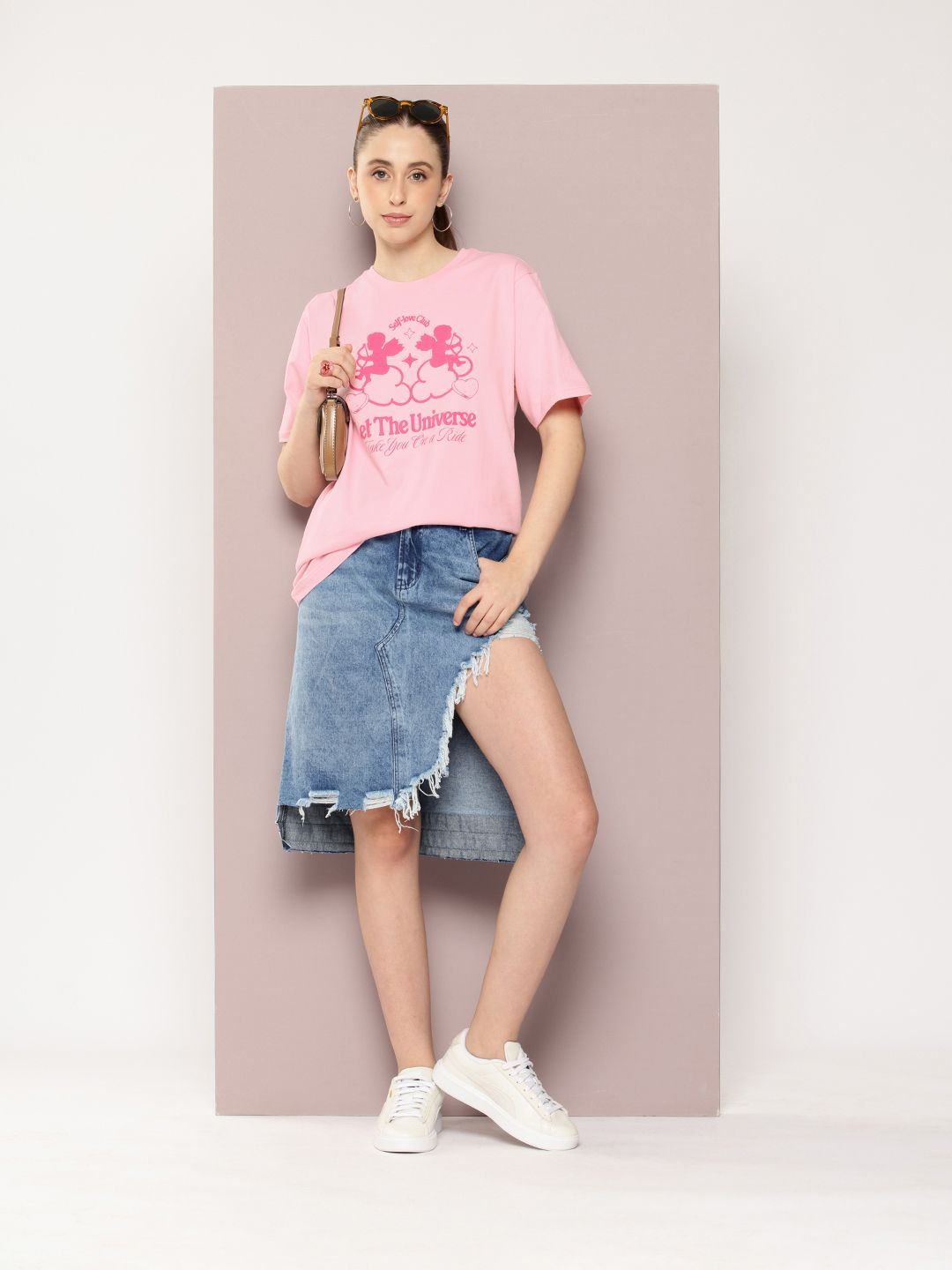 DILLINGER Graphic Printed Drop-Shoulder Sleeves Bio Washed Cotton Oversized T-shirt