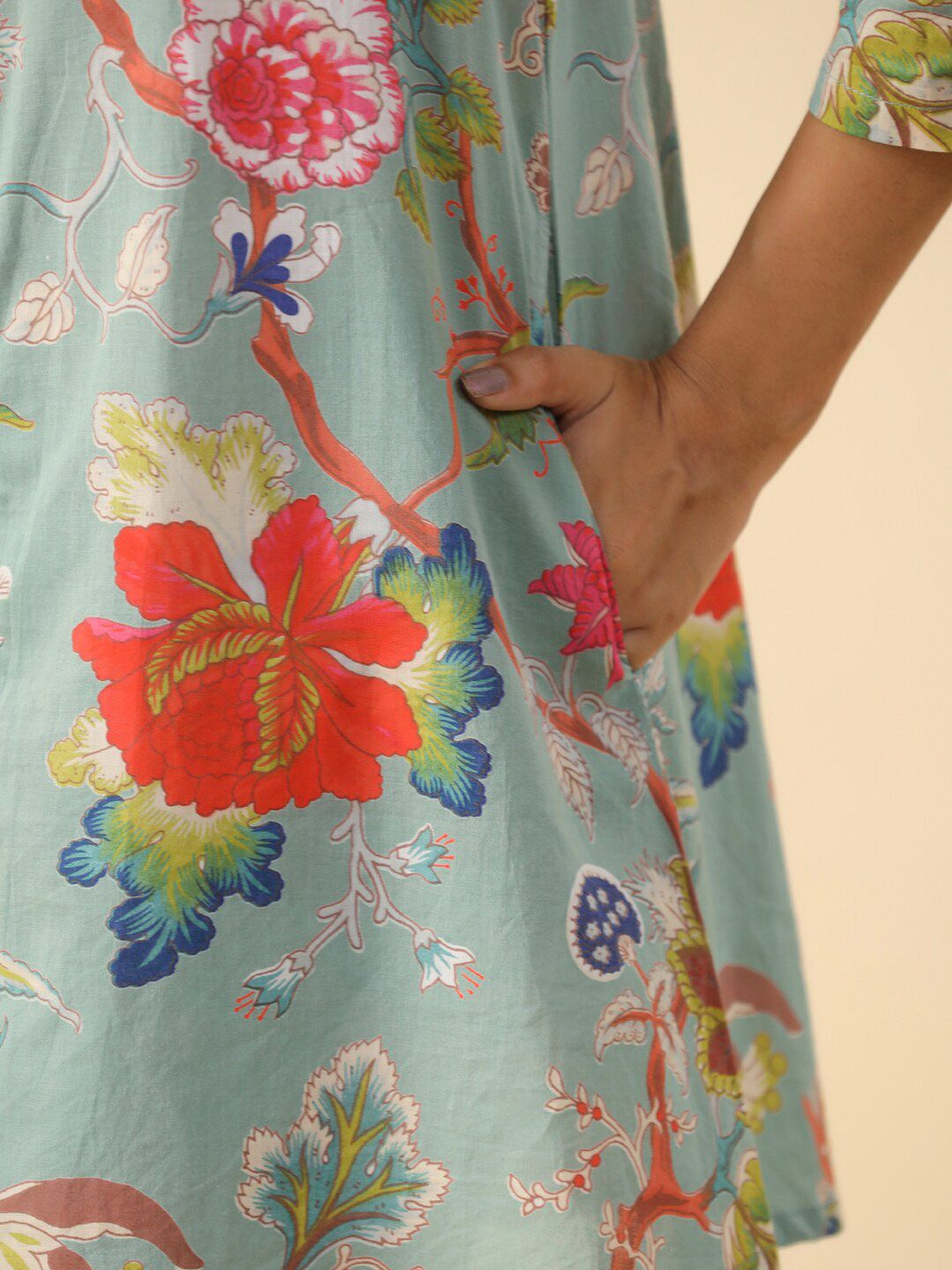 SANSKRUTIHOMES Floral Printed Pure Cotton Night Suit