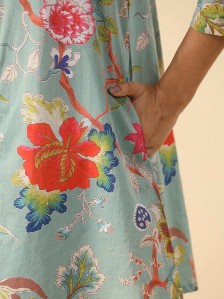 SANSKRUTIHOMES Floral Printed Pure Cotton Night Suit