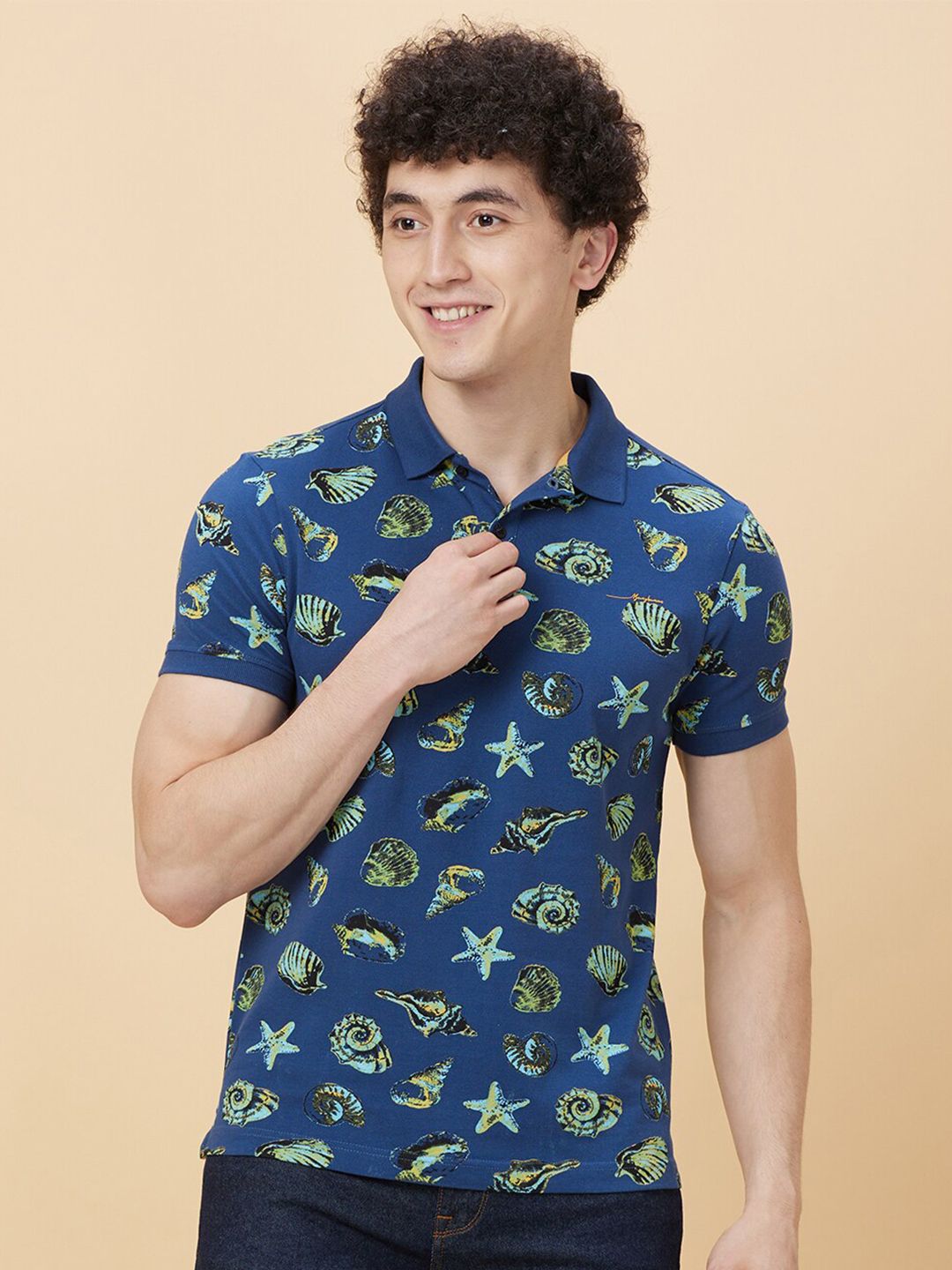 Being Human Conversational Printed Polo Collar T-shirt