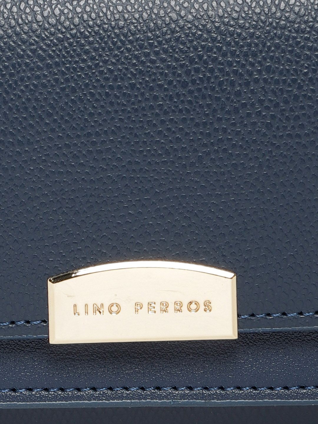 Lino Perros Women Blue Solid Three Fold Wallet