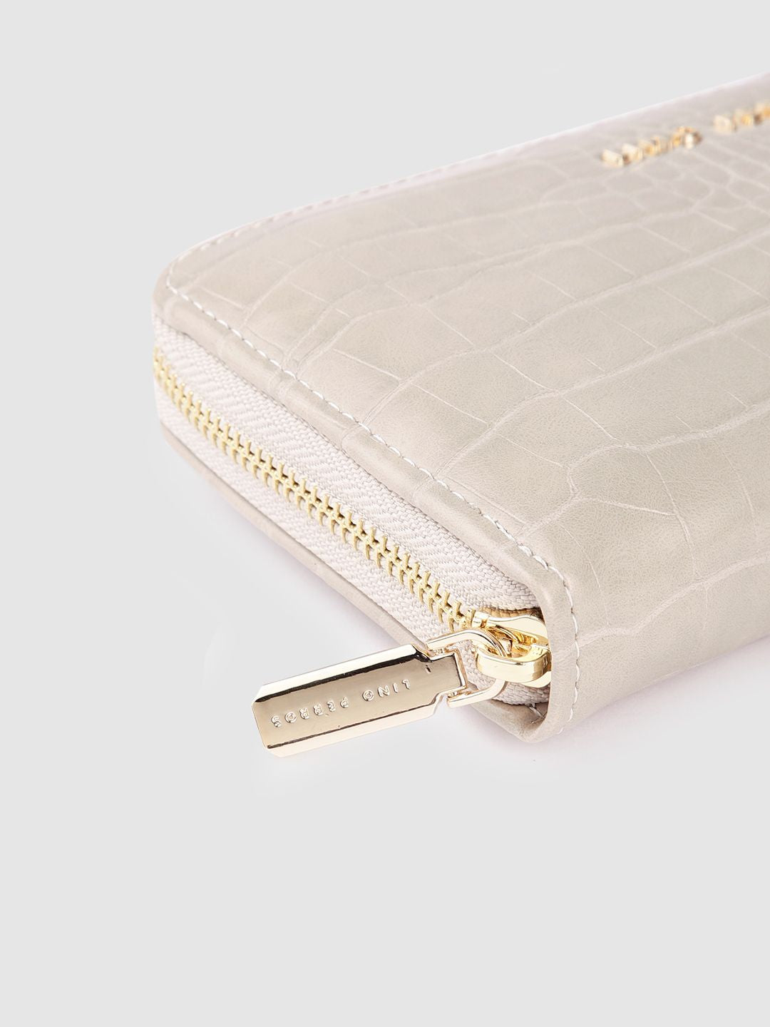 Lino Perros Women Croc Textured Zip Around Wallet