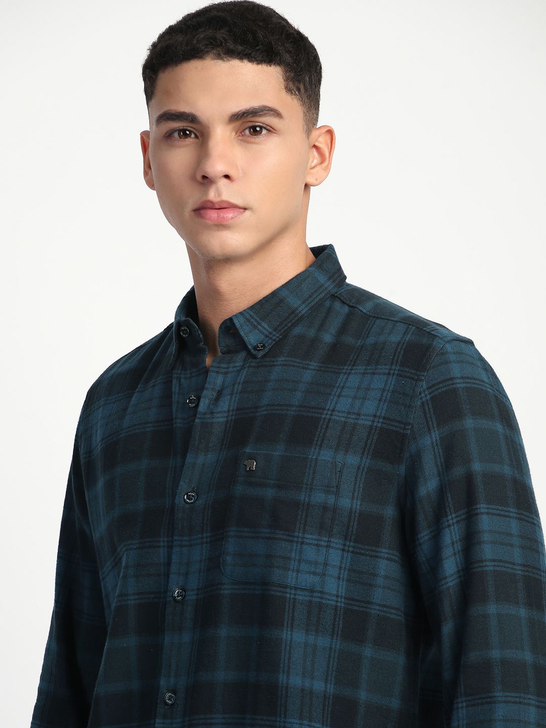 THE BEAR HOUSE Men Slim Fit Tartan Checks Opaque Checked Casual Shirt