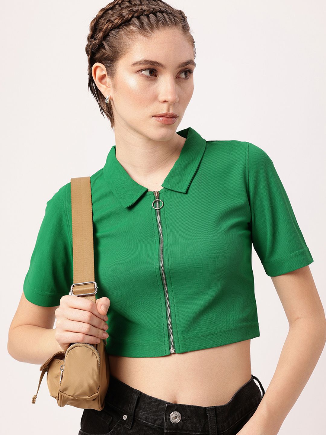 DressBerry Kawaii Elegance Polo Perfection Crop T-shirt