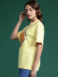 DressBerry Women Printed Pure Cotton T-shirt