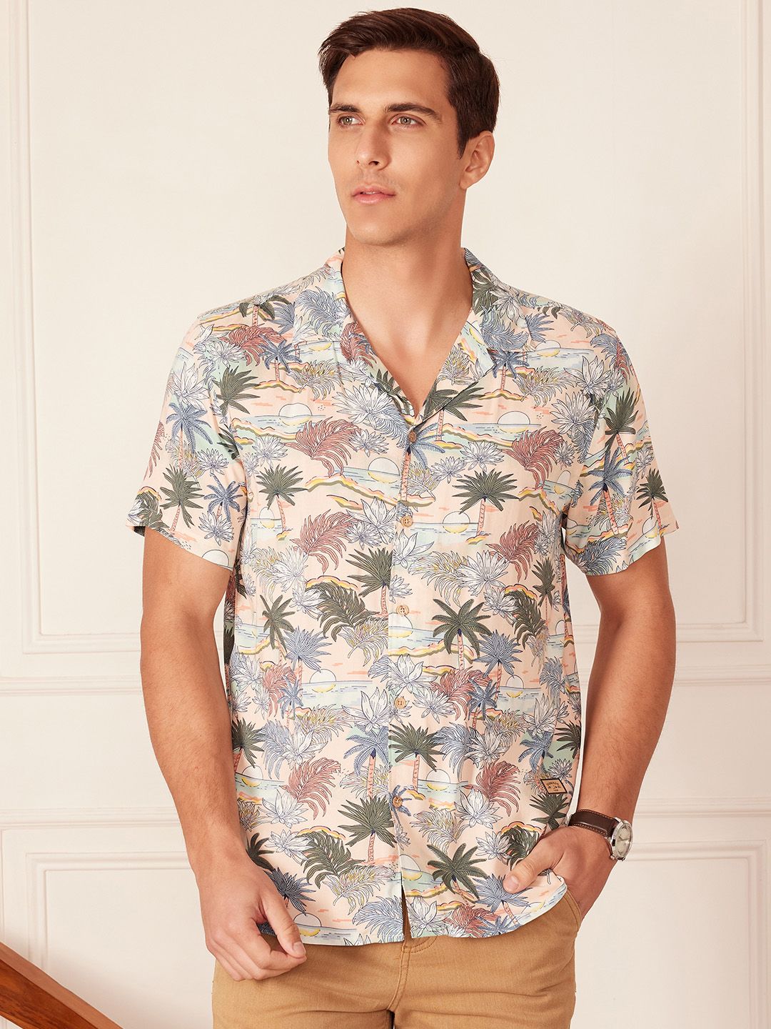 DENNISON Smart Block Printed Casual Shirt