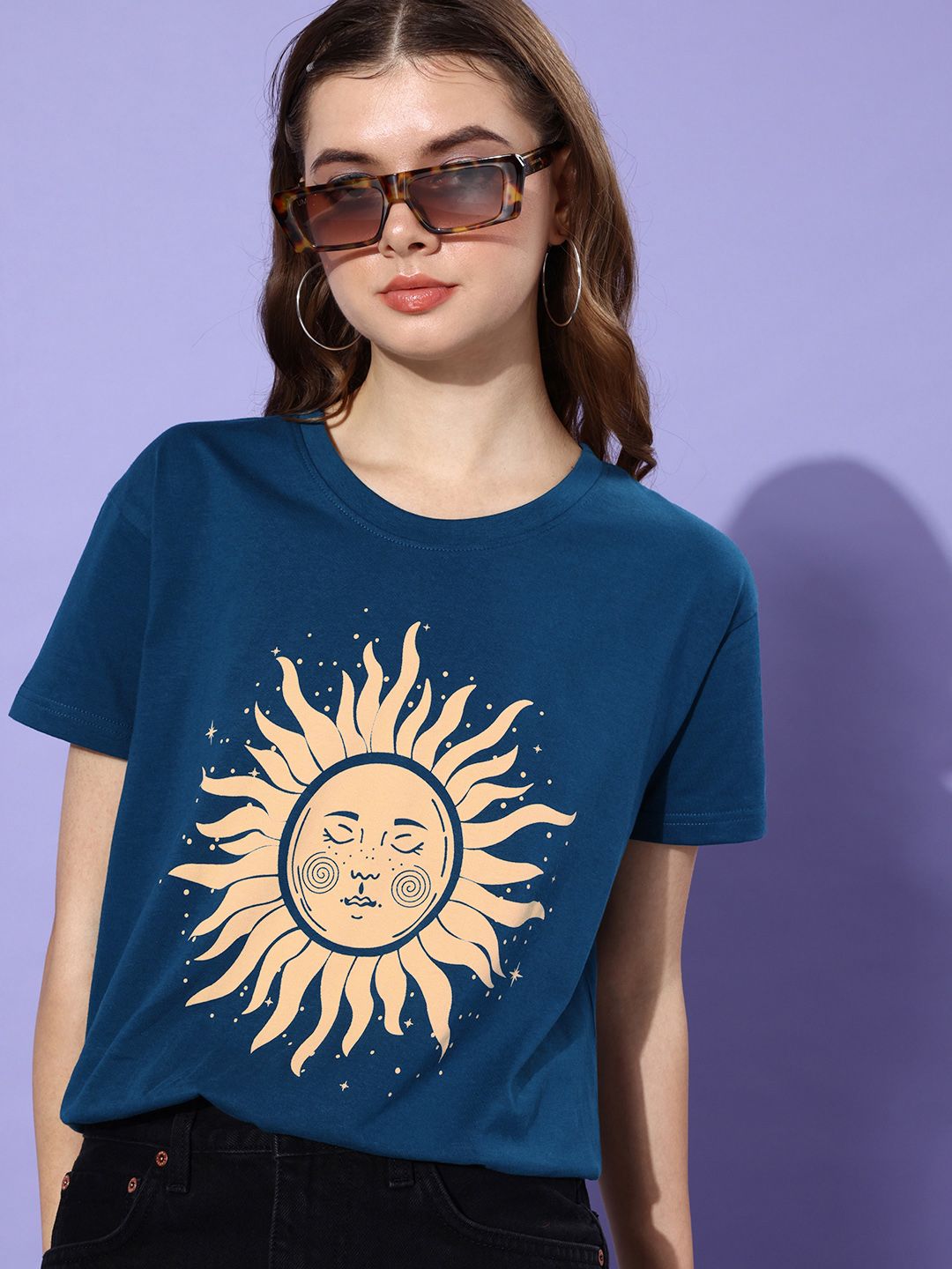 DILLINGER Women Printed Pure Cotton Boxy T-shirt