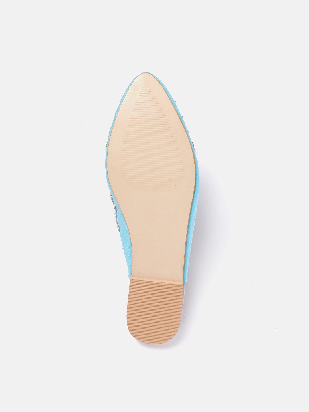 House of Pataudi Leather Embellished Ethnic Mules