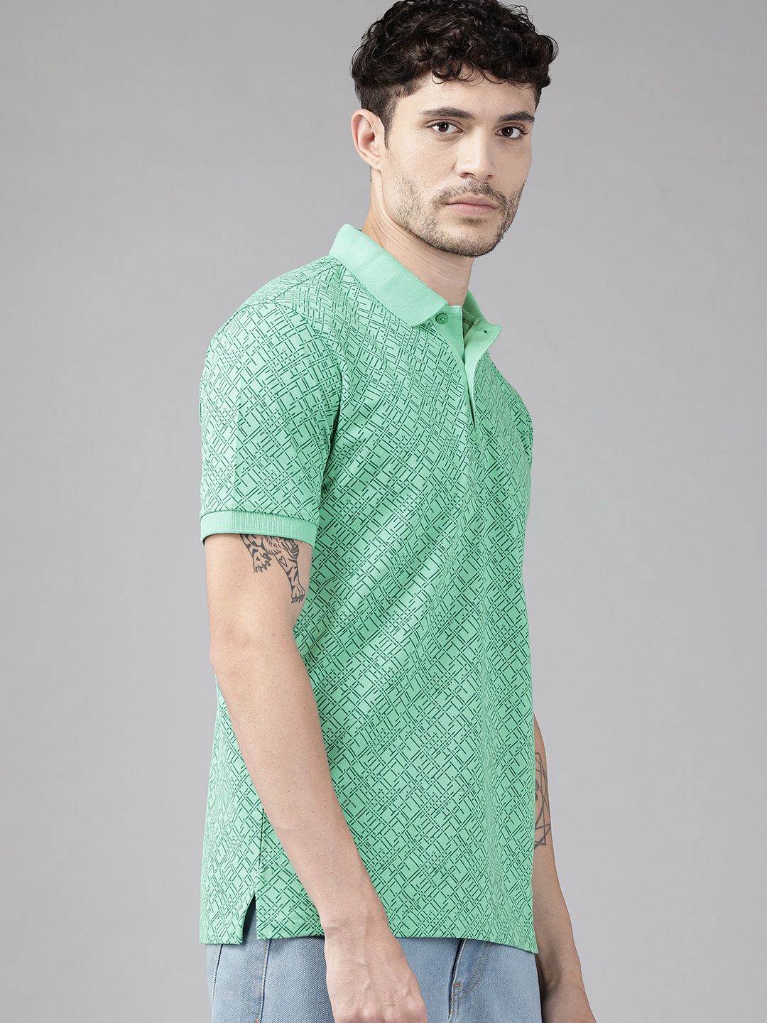 Park Avenue Printed Polo Collar T-shirt